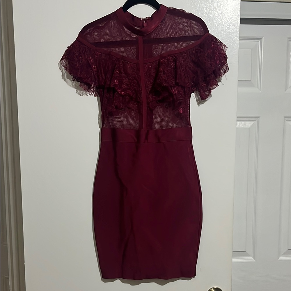 WOW Couture Burgundy Mini Dress